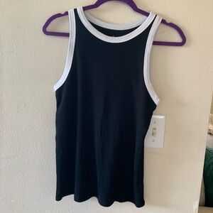 a new day Black and White Tank Top